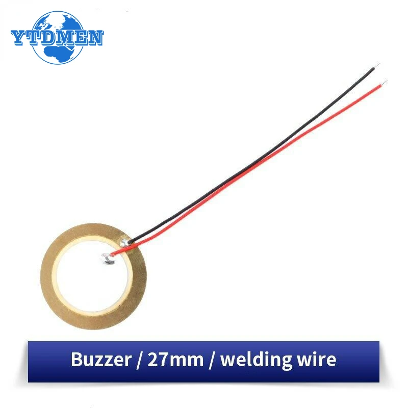 5/10/20PCS Buzzer Piezoelectric Piezo Ceramic Wafer Plate Piezo Element Diameter 12MM 15MM 18MM 20MM 27MM 35MM 50MM with Wire