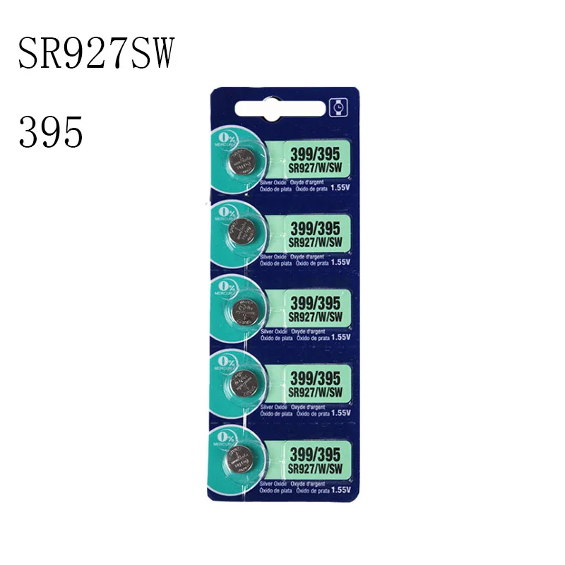 300PCS/LOT SR927SW AG7 Silver Oxide Battery 395 For Watch Batteries