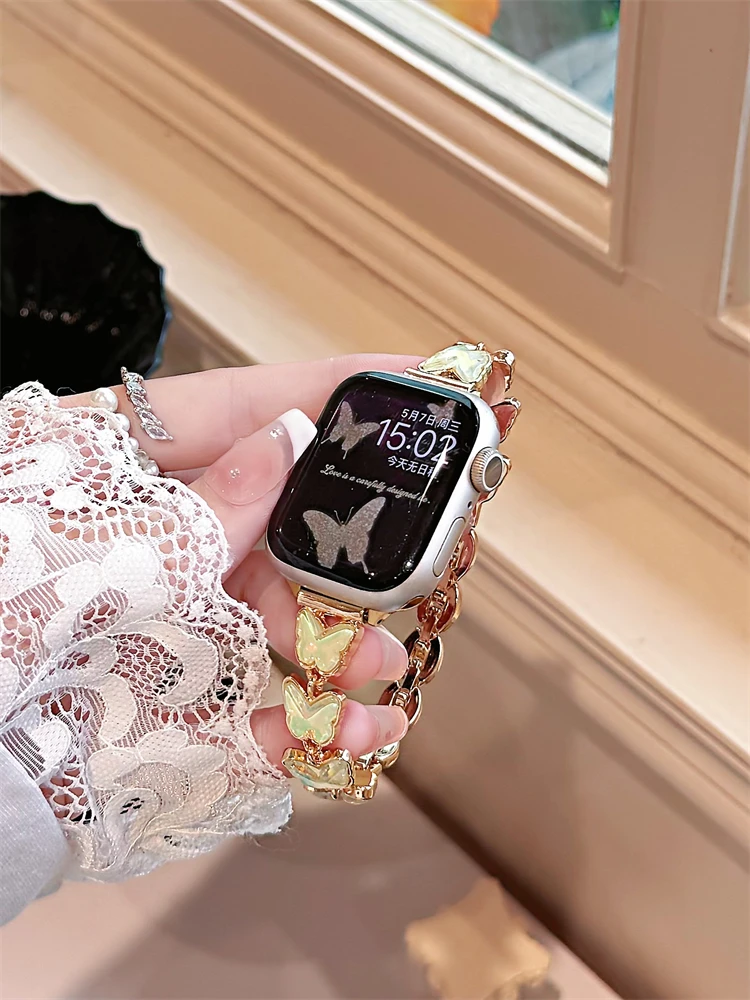 Bracciale in acciaio inossidabile di qualità alla moda per cinturino Apple Watch serie 8/7/6/10 40mm 41mm 38mm 42mm 44mm 45mm 46mm