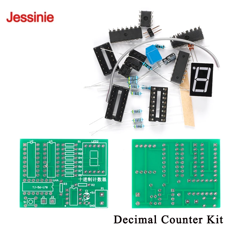 5Pcs/1pc Decimal Counter Electronic Assembly Practical Training Kit DIY Counter Components Project-Based Learning