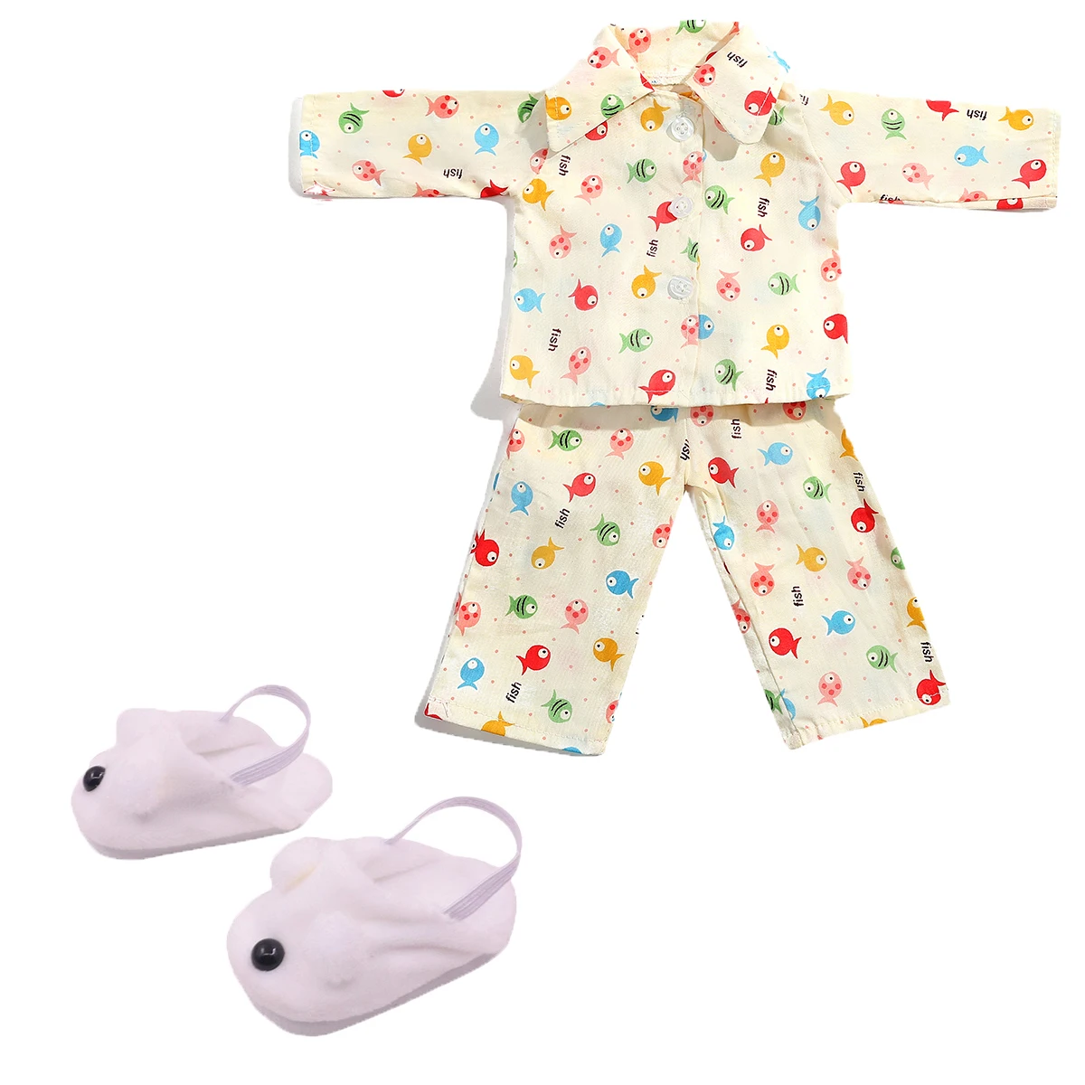 Doll Clothes Pajama  and Home slipper For 18Inch American Doll&43Cm Reborn Baby Doll Accessoires Our Generation Girl's Toys Gift