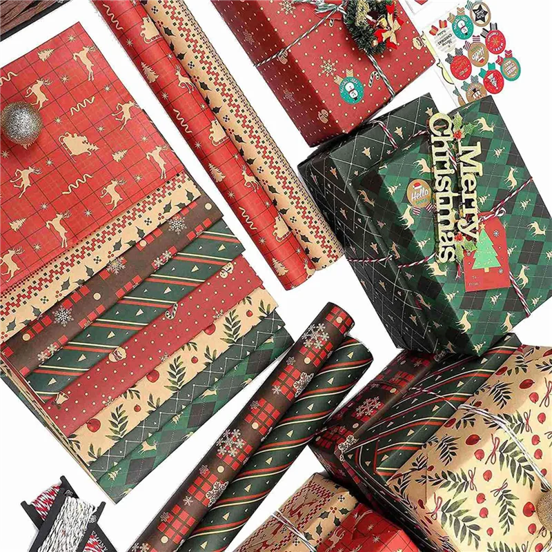 ورق تغليف الهدايا AA81-16، لورق تغليف حفلة عيد الميلاد وأعياد الميلاد، ورق تغليف الهدايا، ورق تغليف الهدايا الحاضر