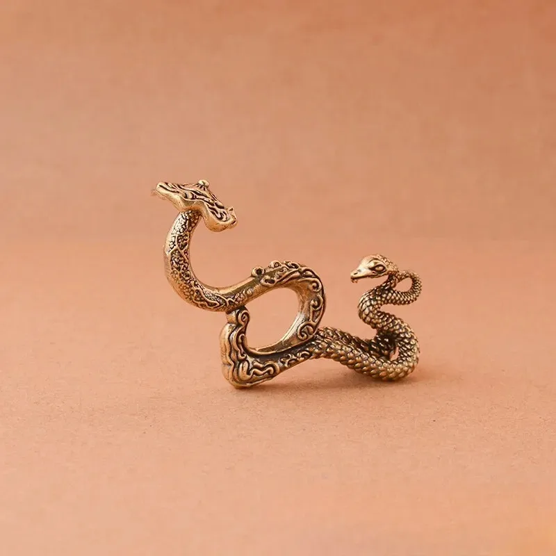 

Classic Brass Collection Ganoderma Snake Small Statue Home Desktop Decor