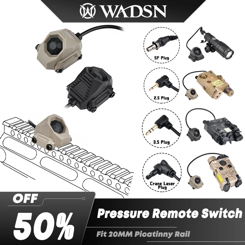 

Tactical AXON Pressure Remote Switch For PEQ-15 DBAL-A2 MAWL L3 NGAL OGL PEQ Surefire M300 M600 Scout Flashlight Accessories