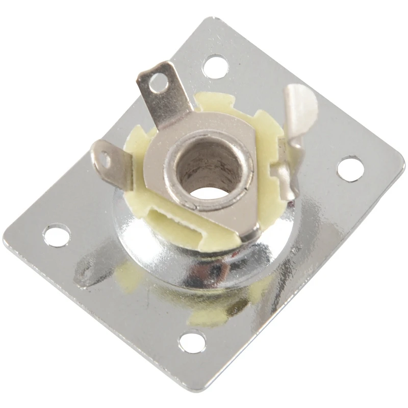 2 prises de sortie électronique à plaque chromée pour guitare électrique