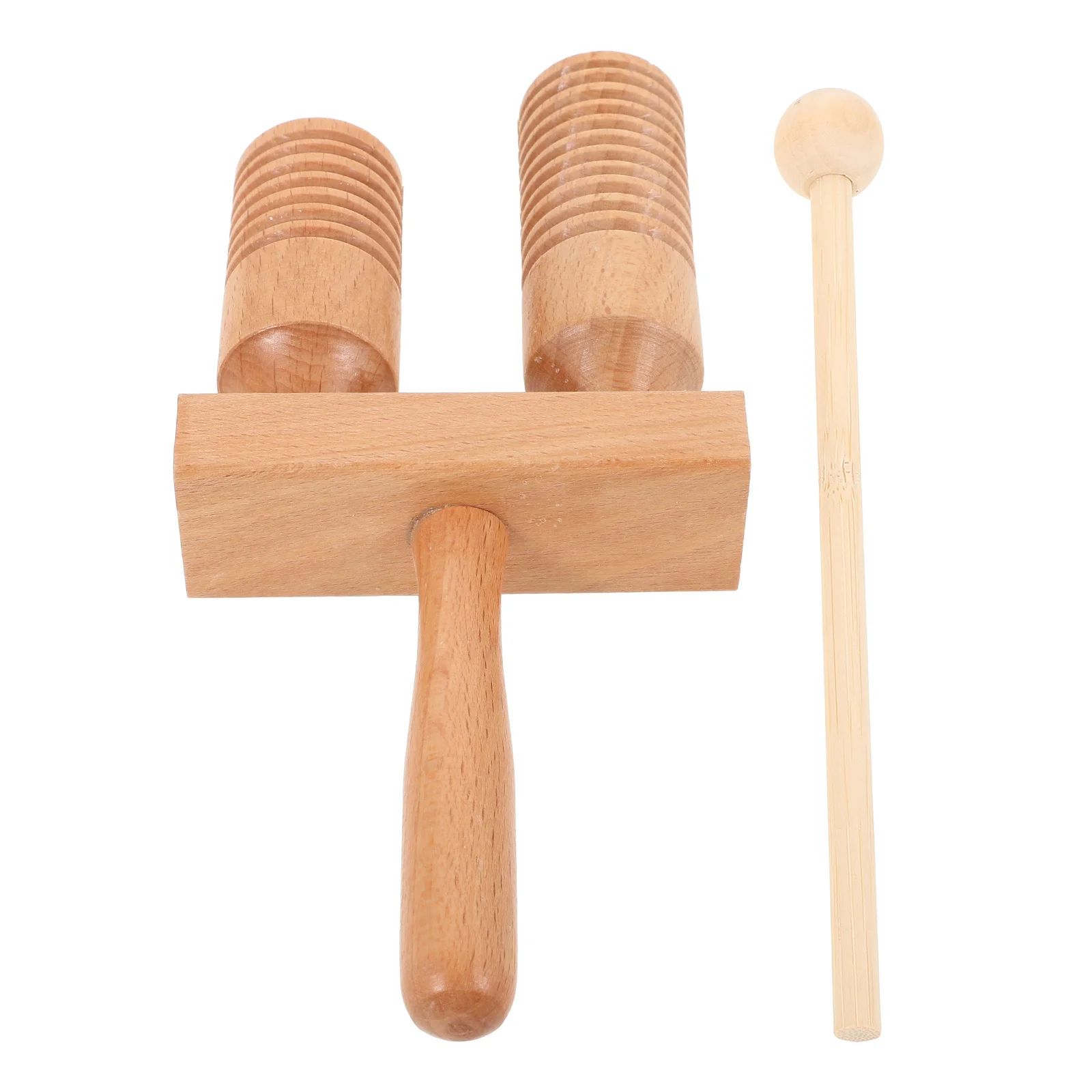 

Toy Double-speaker Teaching Aids Percussion Instruments for Kids Toddler Wood Guiro Child