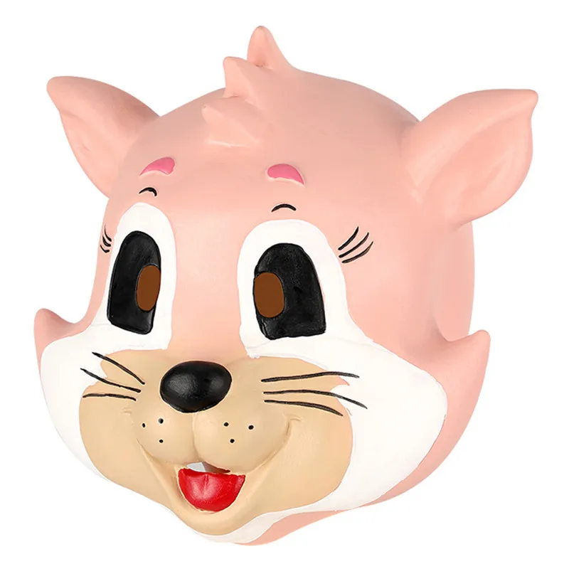 Niedliche Katzen-Tierkopf-Latexmaske, Verkleidung für Halloween-Kostümparty, Cosplay-Maske – Detail 4