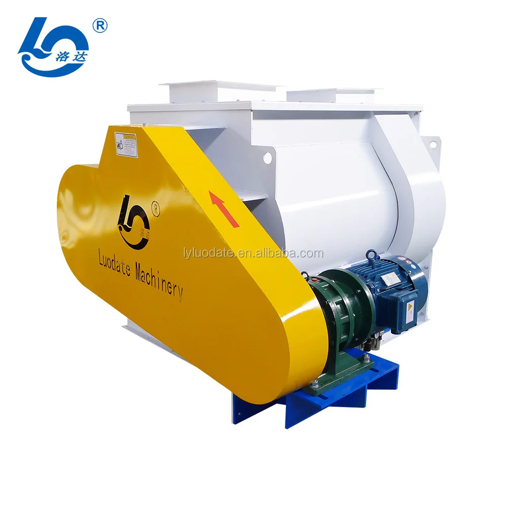 High Productivity Ribbon Mixer Quick Processing Powder Mixer Ribbon Blender Long Lifespan Poultry Feed Mixing Machine