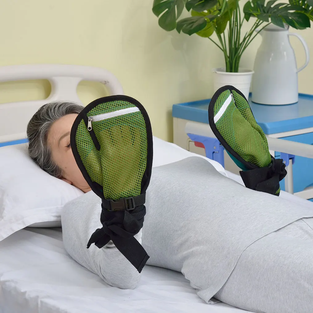 

One Pc Medical Padded Hand Mittens Elder Patient Wrist Fixed Anti Scratch Physical Therapy Safety Control