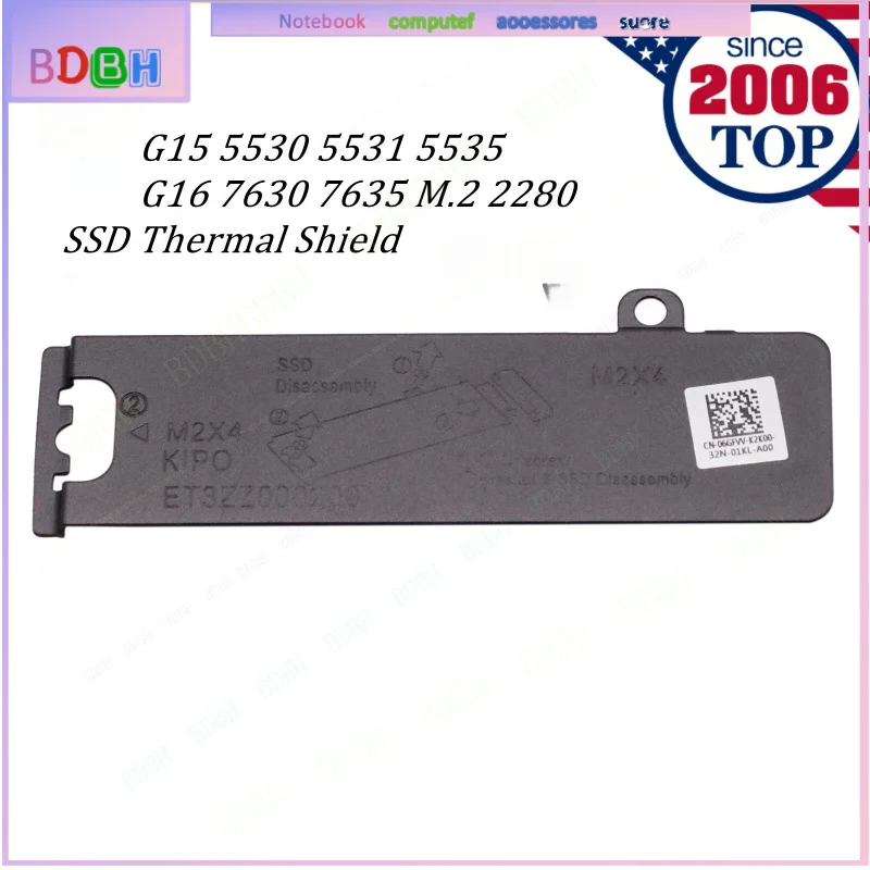 For Dell G15 5530 5531 5535 G16 7630 7635 M.2 2280 SSD Thermal Shield Bracket 06GFVV