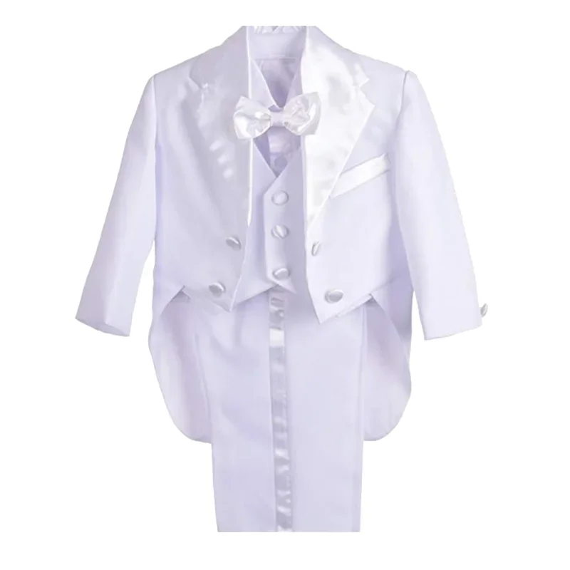 

Boys Wedding Birthday Party Blazer Tuxedo Baby Boy Christening Outfit Coat Shirt Pant Vest BowTie Gentleman Suit Baptism Clothes