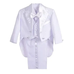 Blazer de fiesta de cumpleaños para niños, esmoquin para bebé, traje de bautizo, abrigo, camisa, pantalón, chaleco, pajarita, traje de caballero, ropa de Bautismo