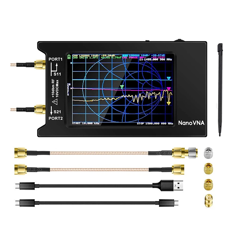 NanoVNA-H4 v 4,3 Vektor Netzwerk analysator 10kHz-1,5 GHz & Nanovna USB C & USB 3,0 otg Kartenleser mit 32GB Karte