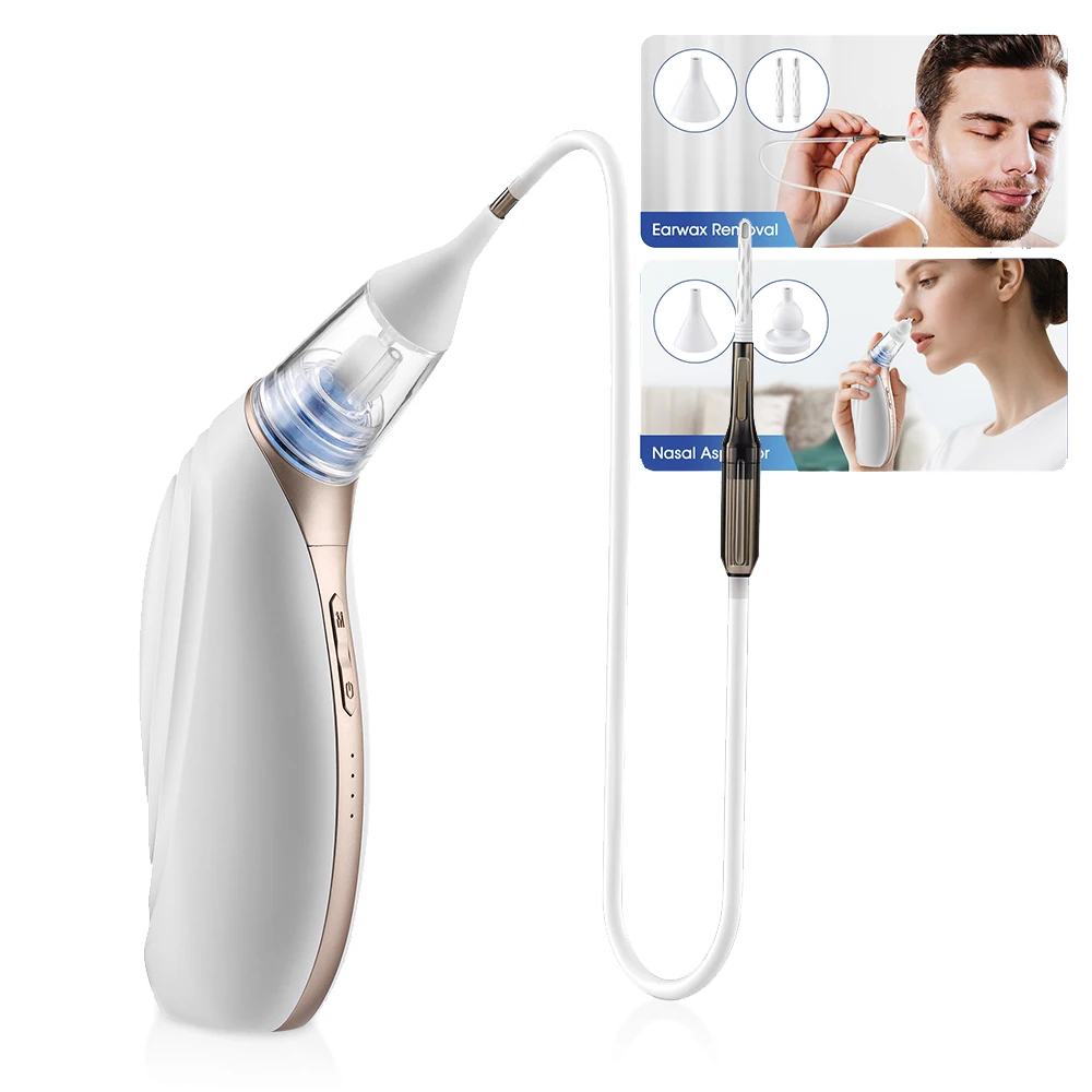 

Ear Wax Vacuum Removal Tool Electric Sucker Nasal Aspirator Ear Cleaner for Adults and Kids Ears Nose for Swimming Ear Infection