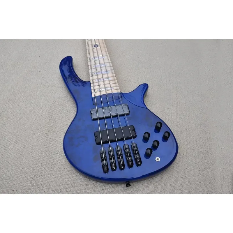 Flyoung Blue 5 Strings Instrument Electric Bass Guitar Bass Hot Selling Factory Price