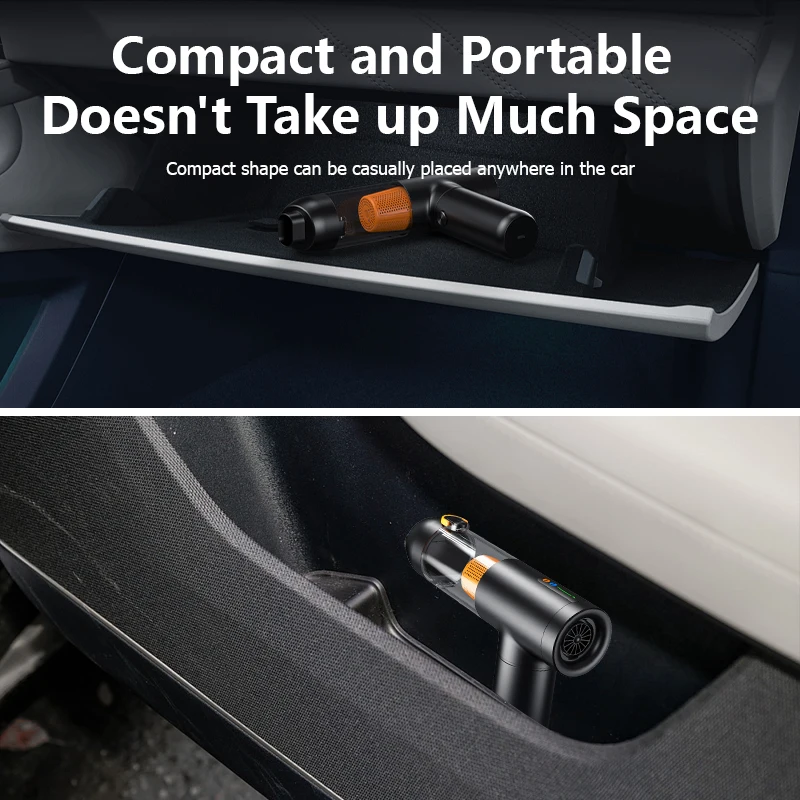 4 in 1 고출력 무선 충전식 차량용 진공 청소기 휴대용 미니 가정용 진공 청소기 에어 더스터 ABS 소재