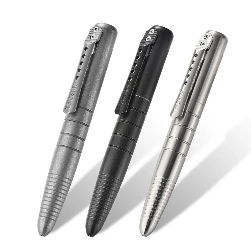 FEGVE Titanium Alloy Pocket Ball Pen Signature EDC Pens w/ 5 G2 Refills