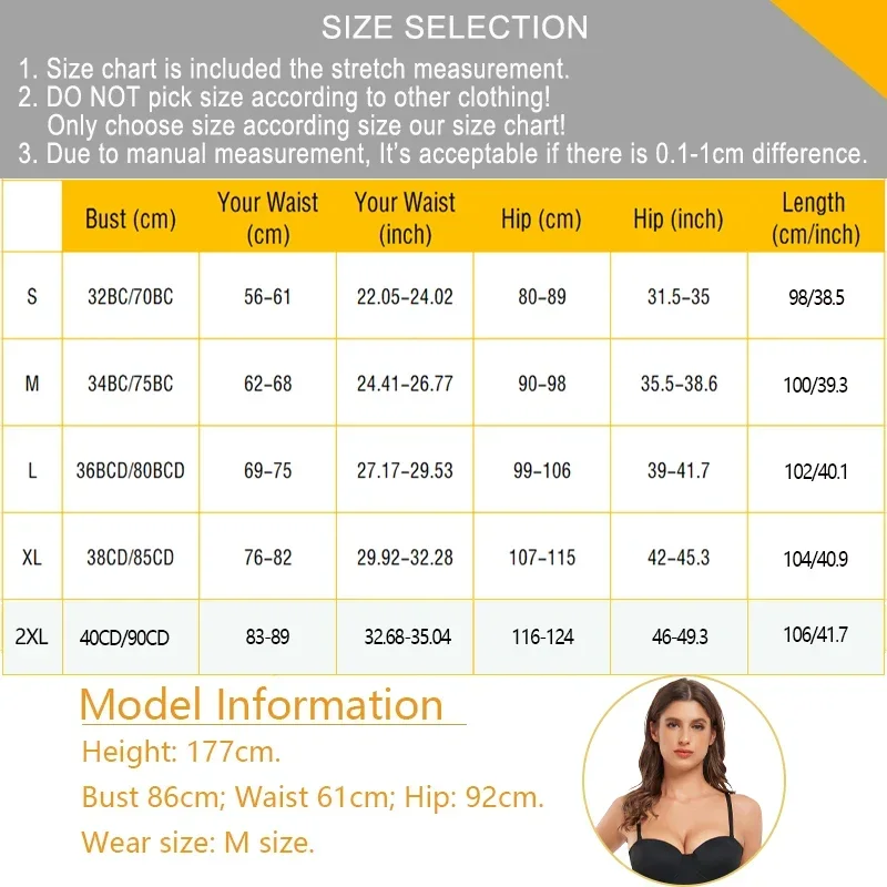 Becirzet Shapewear Body Shaper Women Butt Lifter Tummy Control Slimming Underwear push Up Bra  Hemline Split Dress