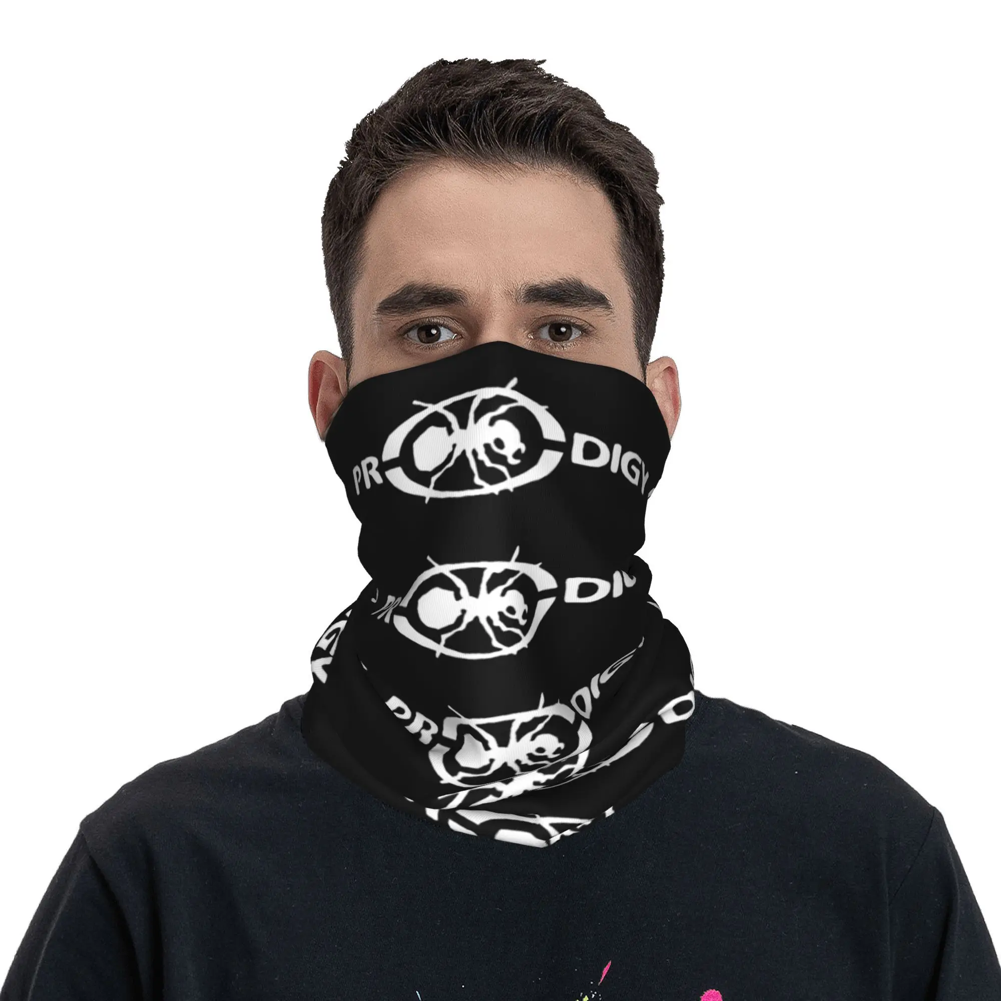 The Prodigy Hiphop Music Band Bandana Neck Gaiter Printed  Magic Scarf Multifunctional Balaclava Running Unisex Adult Breathable