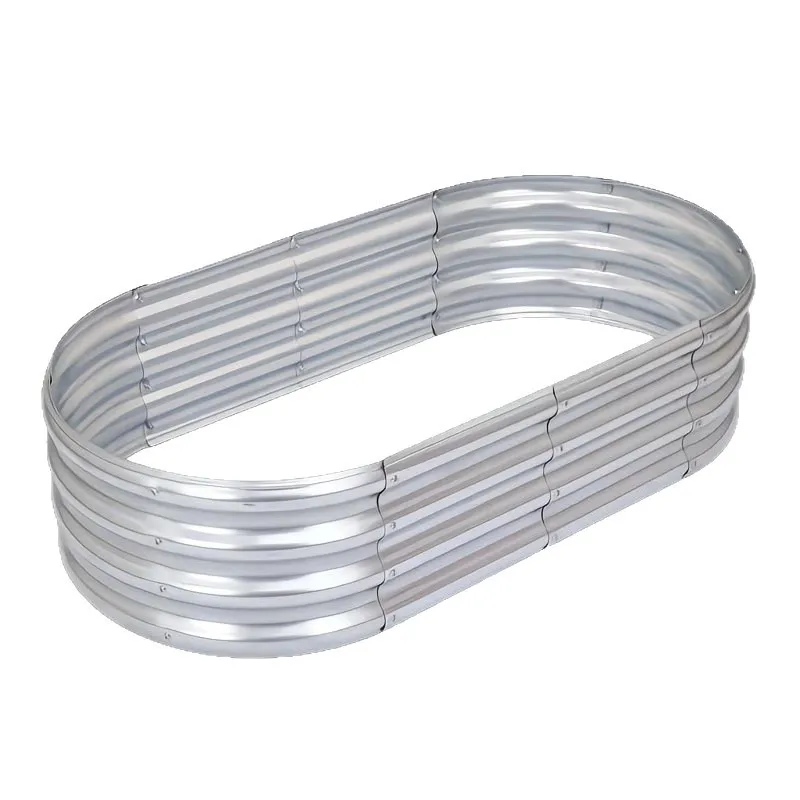 LH metal flower box removable elevated outdoor vegetable planting box galvanized flower pot