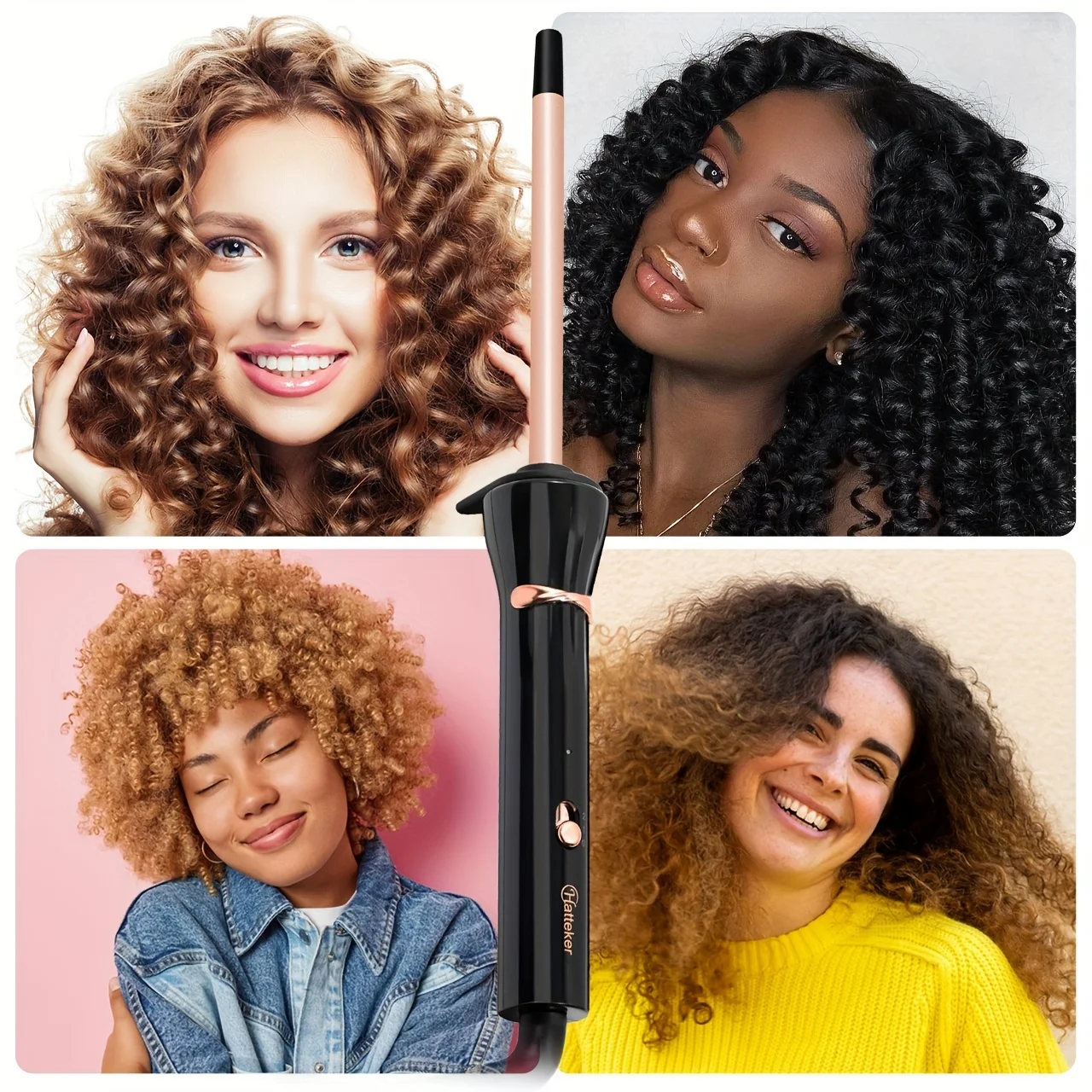 

Unisex 9mm Mini Curling Iron, 25W Air Wave Styler,Suitable for Fine Hair and Bangs, Teddy Bear Curly Style, Compact Size