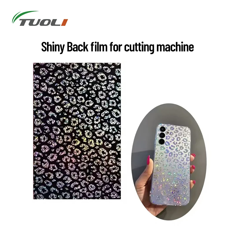 TUOLI 10pcs Shiny Embossed Color Sticker Back Cover Protector for Hydrogel Film Cutting Machine Rear Mobile Phone Skin