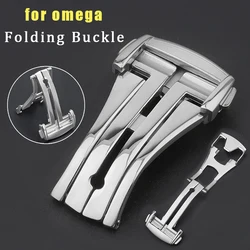 16mm 18mm 20mm Metal Folding Buckle for Omega Clasp Stainless Steel Butterfly Deployment Button Watches Accessorise Tools