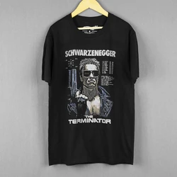 Terminator Shirt T800 Schwarzenegger Movie  Universal Soldier Men's Clothing Short Sleeve Cotton Washed Summer Tee Shirt