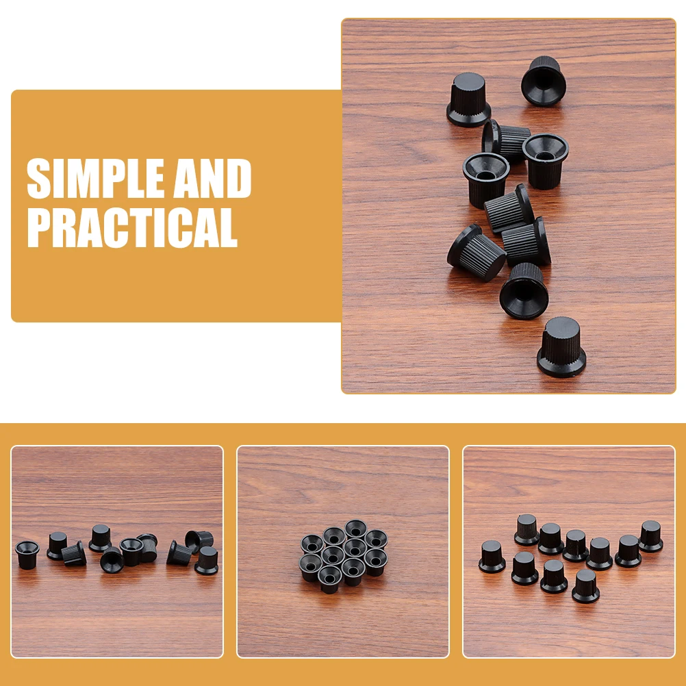 

10 Pcs Black Plastic Knob Guitar Volume Knobs Electric Parts Tone Control Potentiometer
