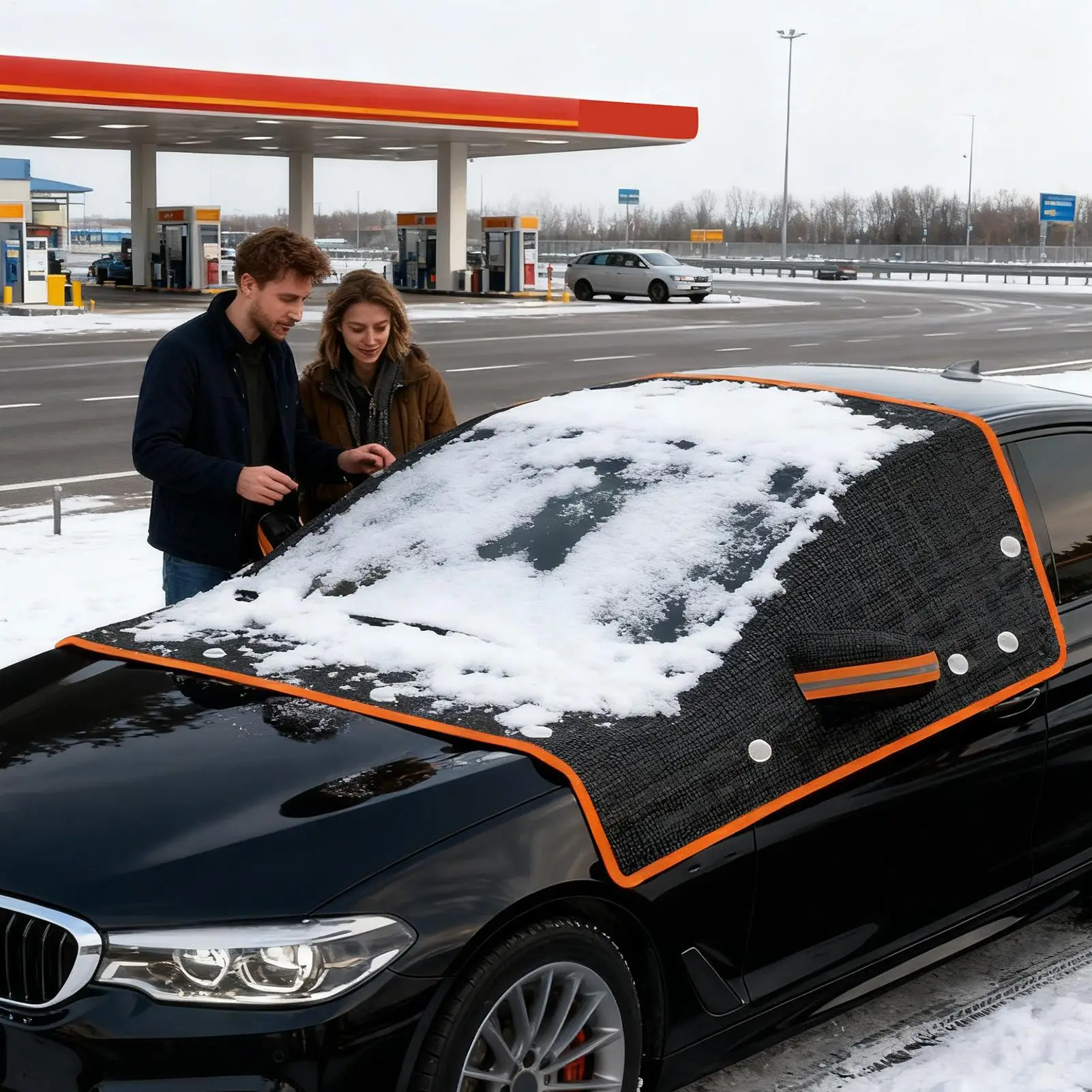 

Car Windshield Magnetic Cover Waterproof Protection With Strap Car Windshield Cover For Snow For Automotive Outside Winter All