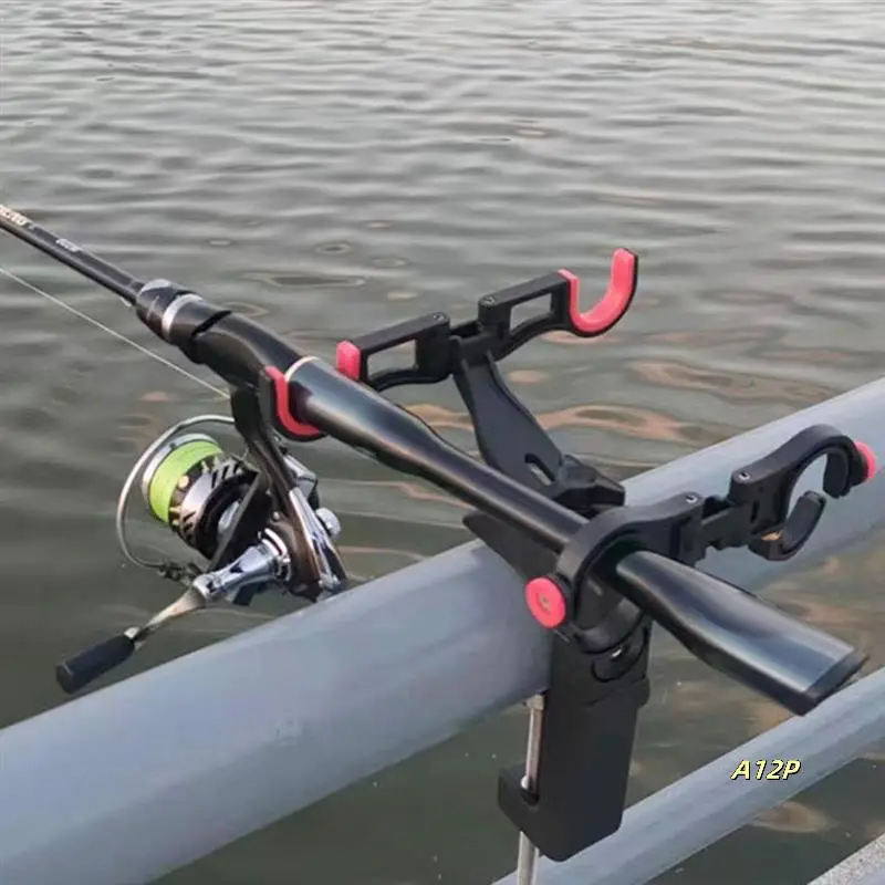 

Dual Boat Fishing Rod Holder Fishing Rod Holder Mount Support Adjustable Rod Holder Fishing Support Gear For Boat Bank Fishing