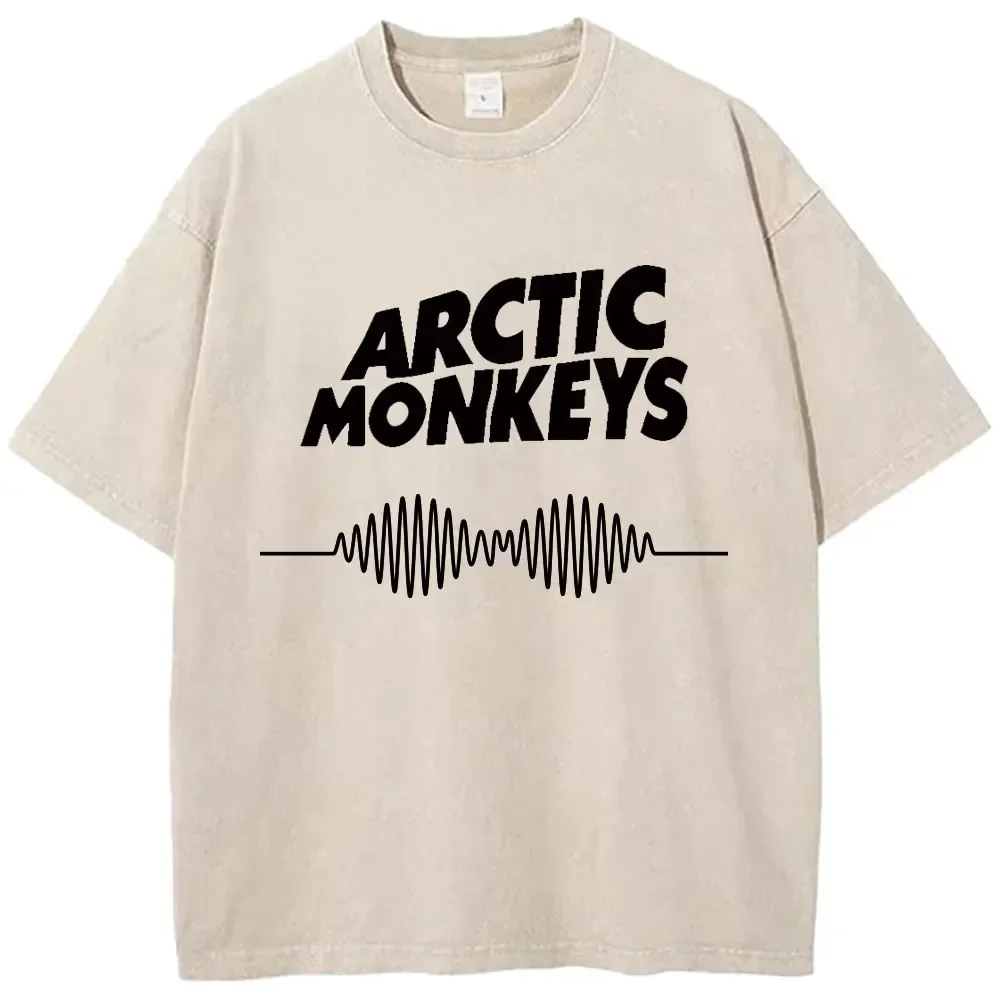 S-5XL Retro Rock Arctic Monkeys Music Album Graphic Cotton T Shirt for Men Tees Women Tops Hiphop Streetwear Unisex Clothing