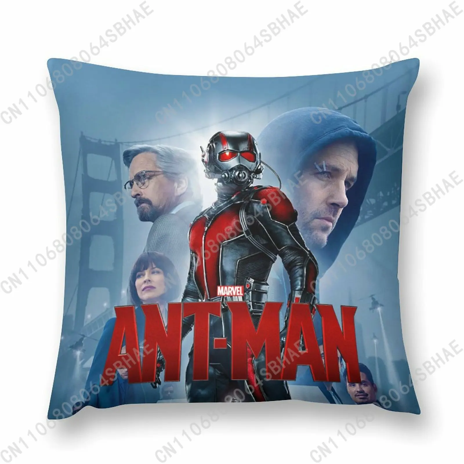 

Marvel Ant Man Custom Pattern Short Plush Pillow Cover Soft Short Fur Cushion Living Room Personalized Decor Cosplay