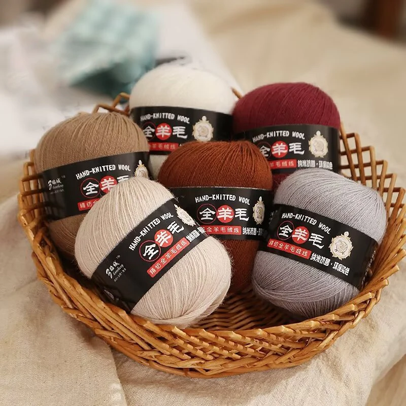 50g/roll 100% Wool Yarn Pure Merino Thread For Hand Knitting Soft Scarf Sweater DIY Doll Woven Material