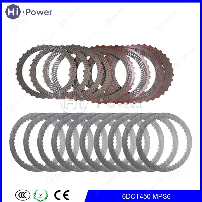 6DCT450 MPS6 Auto Transmission Clutch Plate Friction Plate Steel Plates for Ford Mondeo for Focus 6-Speed DSG Gearbox Disc Kit