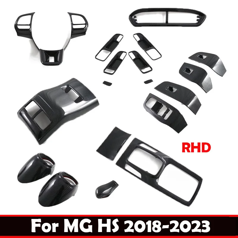 RHD For MG HS 2018-2023 interior Accessories window rise gear water cup cover air conditions outlets frame steering wheel cover