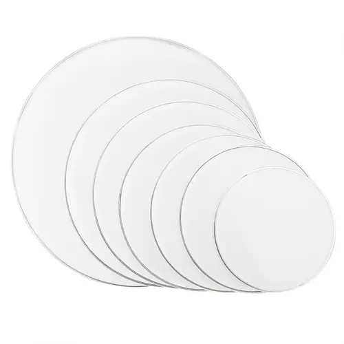 Imagen 2 del producto Cabezal de tambor blanco de 10 / 12 / 13 / 14 / 16 / 18 / 22 pulgadas para ruleta / bombo / tom, cabezal de tambor de repuesto universal para mascotas