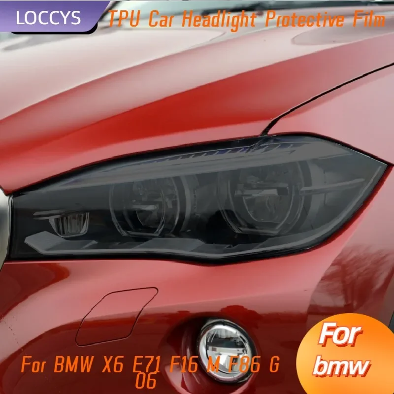 

Car Headlight Tint Black Protective Film Vinyl Protection Transparent TPU Sticker Accessories For BMW X6 E71 F16 M F86 G06