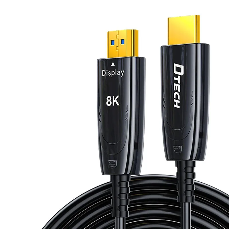 كابل ألياف HDMI 2.1 الضوئي 8K 50M 48Gbps 8K 4K 2K 3D HDR PVC HDMI كابل صوت فيديو من الألياف لمفتاح PS4/5 PRO