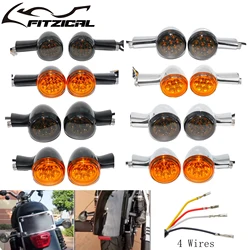 Motorcycle Bullet Rear Turn Signals Indicators LED Light For Harley Sportster 883 Iron XL1200 SuperLow Nightster Custom 1992-Up