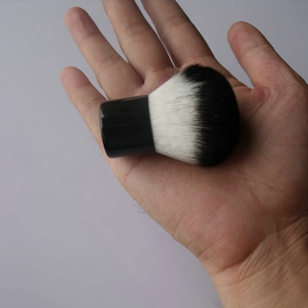 Mini pędzel do makijażu, wielofunkcyjny, do podkładu, pudru, różu, do płynnych i kremowych produktów, do techniki stippling, gładkie, miękkie włosie, przenośny.