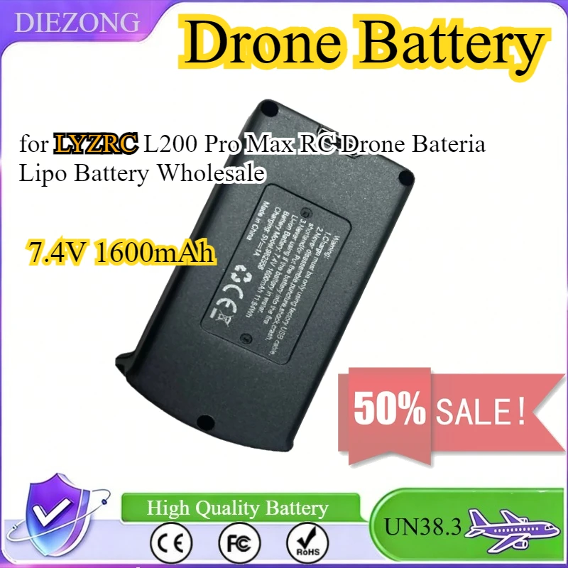 

7.4V 1600mAh L200 Pro /L200 Pro MAX Drone Battery for LYZRC L200 Pro Max RC Drone Bateria Lipo Battery Wholesale
