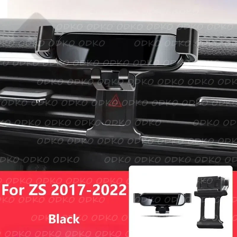 Car Mobile Phone Holder For MG ZS 2022 - 2017 Mounts Bracket Stand Rotatable Support Accessories 3 Colors