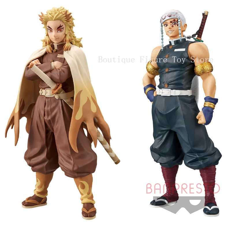 In Stock BANDAI Original Demon Slayer  BANPRESTO Version eleven Uzui Tengen&Rengoku Kyoujurou Anime Model  Gift Collect Figure