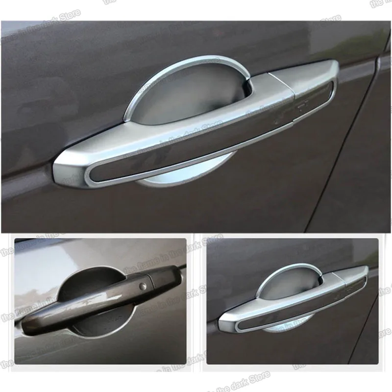 

abs car door bowl chrome handle trims for land rover discovery 5 2017 2018 2019 2020 2021 accessories auto L462 matt silver