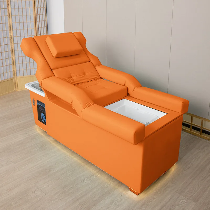 

Ear Picking Electric Shampoo Chairs Comfort Massage Bed Lounge Shampoo Chairs Shower PU Leather Furniture Мойка Волос MHXFY