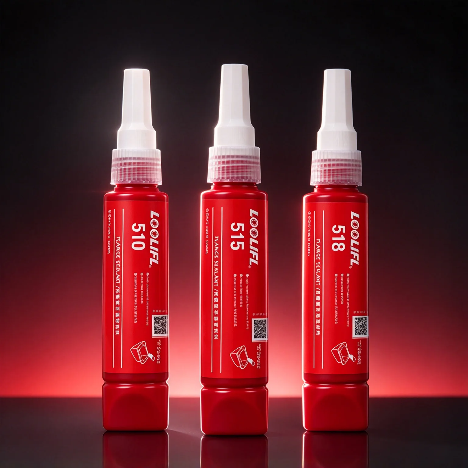Loolifl510515518 Flange Sealant Anaerobic Sealant High-Temperature Resistant Metal Flange Gasket Replacement Adhesive Suitable for Pipe Flanges, Motors, Pumps, Transmission Systems, Oil-Resistant Leak-Proof Industrial Anaerobic Adhesive