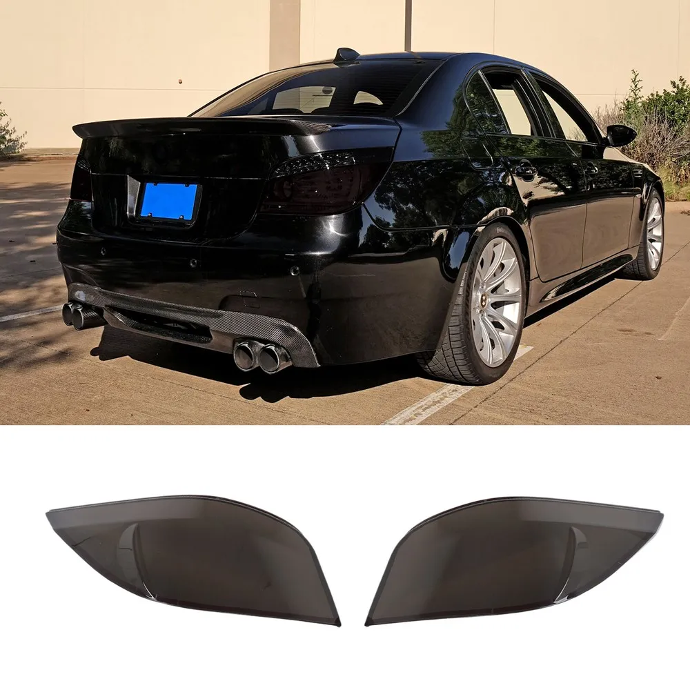 

ABS Smoked Black Car Tail Light Cover Decorative Trim For BMW M5 5 Seiries E60 E61 2004-2010 Rear Lampshade Shell Accessories