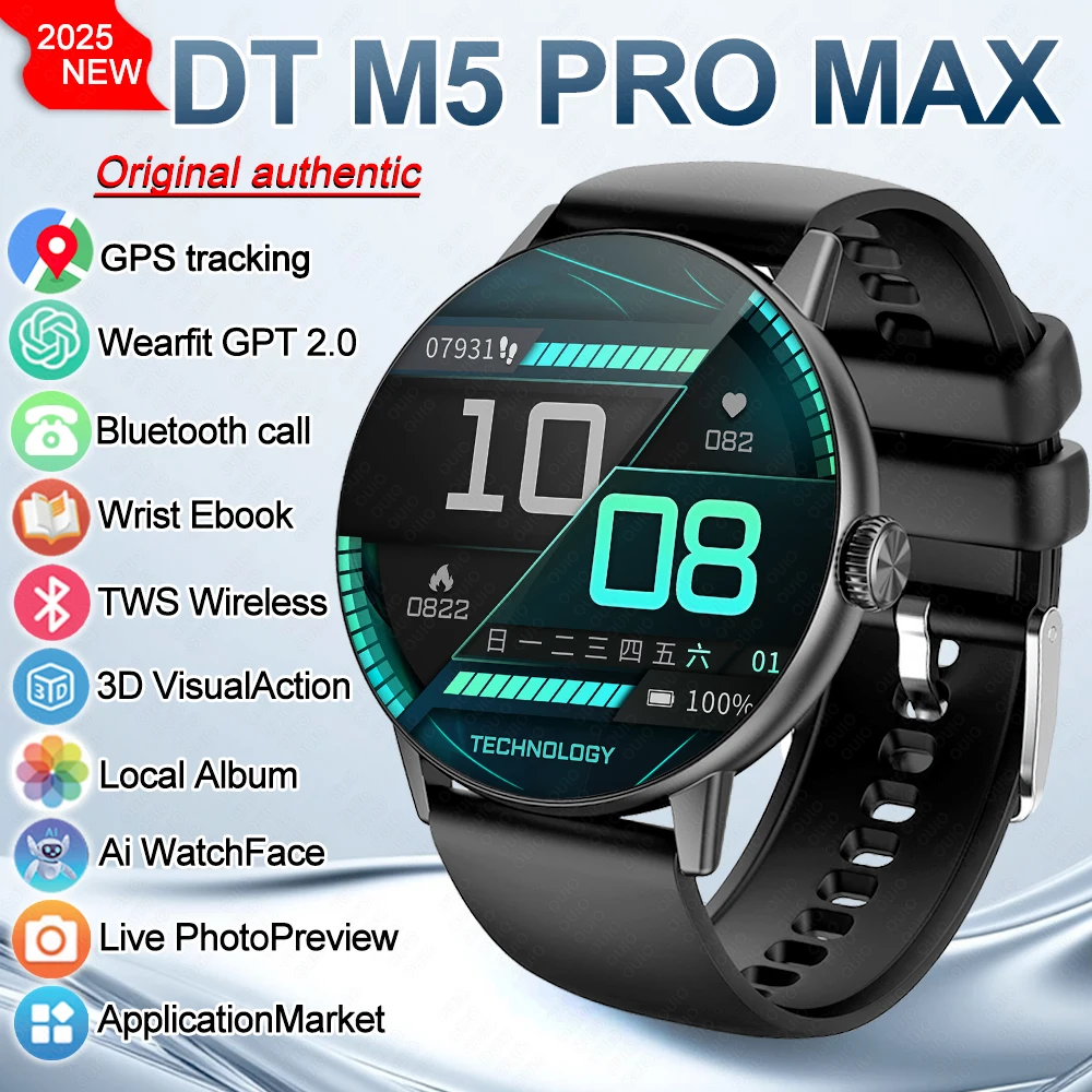 2025 جديد لشاومي AI ChatGPT رجل ساعة ذكية GPS خريطة 4 جيجابايت ذاكرة كبيرة APP مخازن فيديو NFC بلوتوث دعوة TWS النساء Smartwatch #1