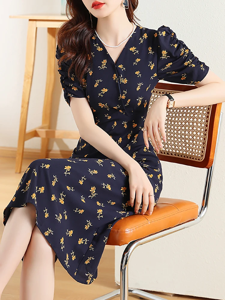 casual party dresses for women Short Dress with Criss-Cross Back Dusty Blue / XSmall Neck Ruched Casual Party Dress Mardi Gras Dresses for Women